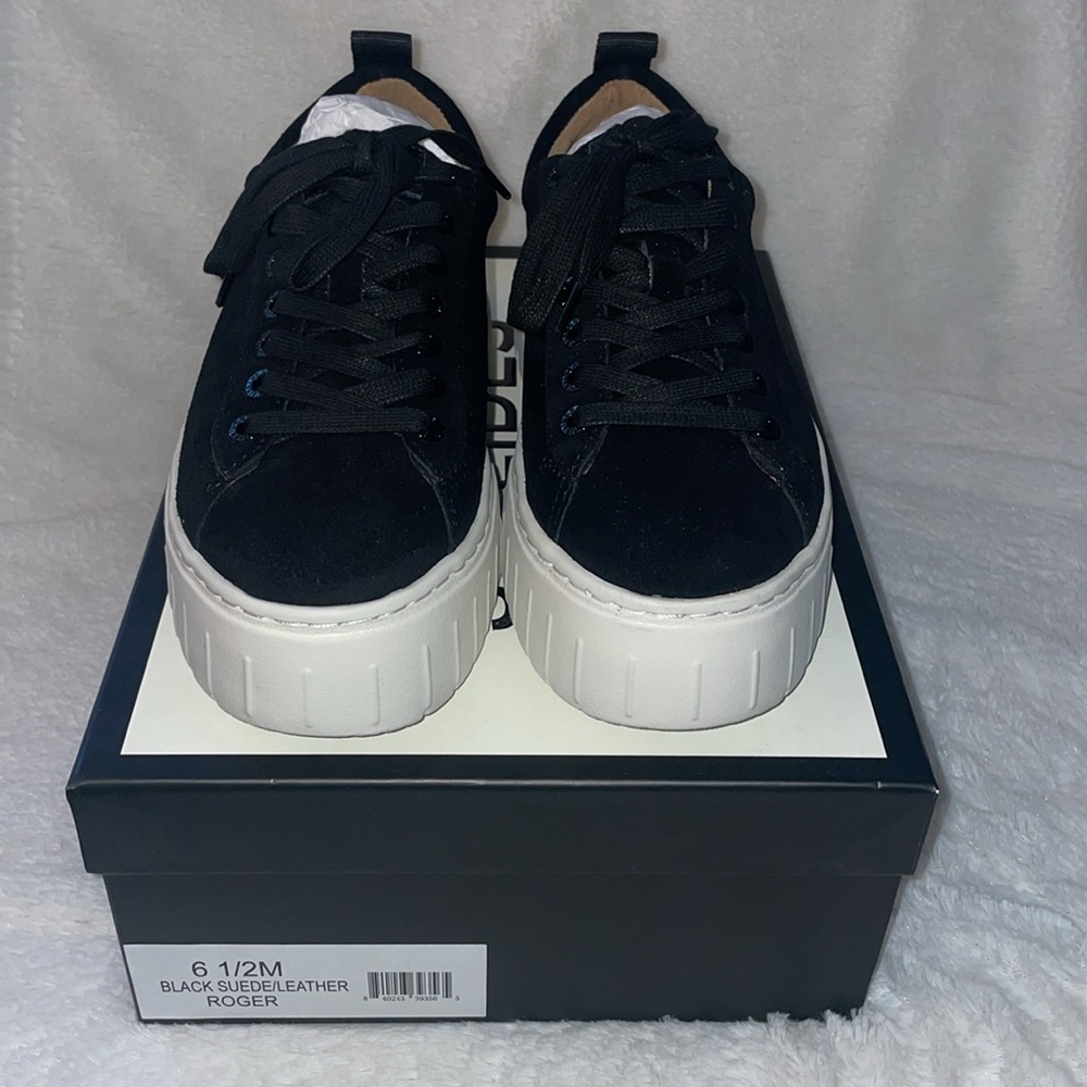 NWT J/SLIDES ROGER Black Suede Sneaker - Picture 6 of 14